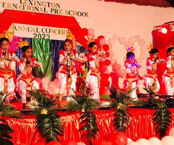 Lexington children on stage at their concert