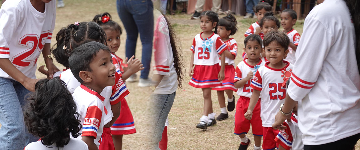 Happy children learning